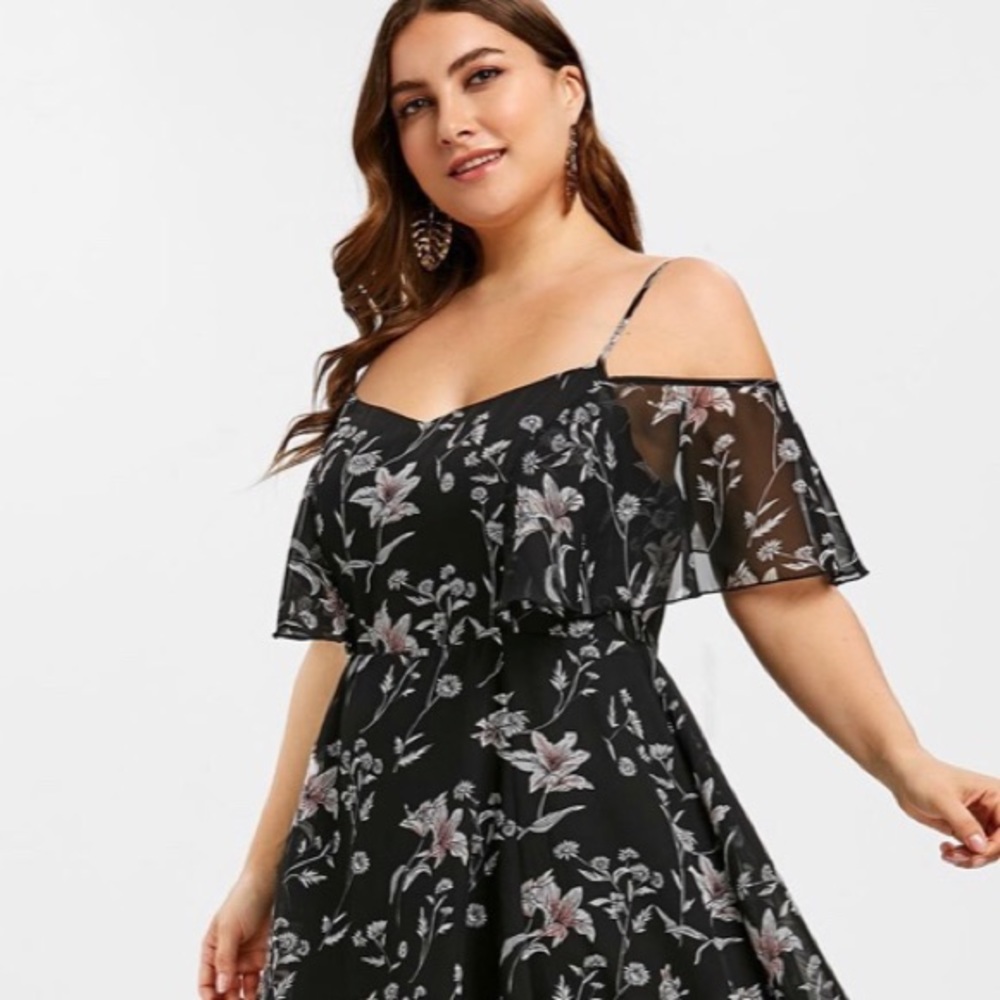 Long Cold Shoulder Maxi Dress